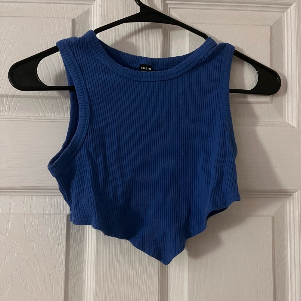 SHEIN- Small- Asymmetrical crop top